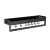 Estante de Almacenamiento de Cocina Negro Gancho Colgador de Aluminio Espacial sin Perforaciones Estante de Almacenamiento para Condimentos Montado en Pared
