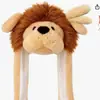 Agite o som com o chapéu vermelho da internet, as orelhas podem se mover, chapéu de airbag de coelho, chapéu infantil engraçado luminoso com música, atacado