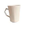 Taza Lisa de Cerámica Blanca de Tubo Alto con Asa, Taza en Blanco para Bricolaje, Taza con Cinta de Colores, Taza de Cerámica con Asa Esmaltada