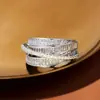 Anillos Brillantes Multicapa Europeos y Americanos Transfronterizos Huajie, Accesorios para Cena de Compromiso, Artículo de Moda Exquisito de Tendencia Súper Popular