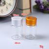 Fábrica em estoque 15g garrafa de plástico garrafa transparente garrafa PET garrafa sólida tampa amarela dourada garrafa de líquido subembalagem garrafa pequena
