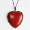 Collar Colgante de Ágata Turquesa Cristalino con Borde Plateado en Forma de Corazón Exportación Transfronteriza Joyería al por Mayor Amazon Ebay