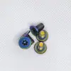 Tornillos de Cabeza Ultraplana Forma de Estrella Coloridos de Aleación de Titanio Ta2 Titanio M2.5 M3 M4 M5