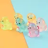 Figuritas de Resina de Perros Pequeños Animales para Jardín Micro-Paisajes, Accesorios Decorativos DIY que Brillan en la Oscuridad