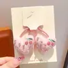 Lazo para el pelo de tela con forma de corazón y flor para niños, Cuerda para el pelo de bebé, Banda elástica de alta elasticidad, Lazo para moño, Accesorio para el pelo de niñas