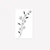Pegatinas de Tatuaje de Flores Impermeables Duraderas Gama Alta Sencillas Pequeñas Frescas Cintura y Abdomen Tobillo Pegatinas de Tatuaje Transfronterizo