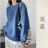 Suéter Pulóver de Punto con Cuello Redondo Transfronterizo Europeo y Americano Nuevo Estilo Otoño e Invierno 2026 Moda Simple Holgado de Color Sólido para Mujer