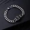 Pulsera Popular Estilo Retro de Acero de Titanio Calavera para Hombre Pulsera Personalizada Fundida Hip-Hop Moderna Genial Pulsera de Acero Inoxidable Cabeza de Fantasma