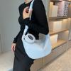 Bolsa feminina de lona japonesa 2023 novo pano de nylon casual bolsa de ombro simples bolsa de mensageiro de classe de estudante