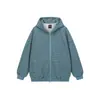 Roupas Vintage 25 Outono Novo Estilo Americano Casual Moda Design Listrado Solto Unissex Cardigan com Capuz Moletom
