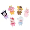 Acessórios de Resina Labubu Sanrio Brilhantes DIY Grampo de Cabelo Headband Chaveiro Pingente Material Artesanal Venda por Atacado