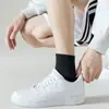 Calcetines Deportivos para Hombre de Hilo de Algodón Puro, Calcetines Cortos, Calcetines de Algodón Absorbentes de Sudor, Transpirables, Antibacterianos para Hombre, Calcetines Cómodos de Longitud Media para Todas las Estaciones