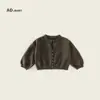 Roupas de Outono para Crianças 2025 Estilo Coreano Suéter Cardigan Amigo da Pele Top Tendência Malha para Meninos e Meninas