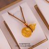 Libro rojo pequeño caliente en vivo tiembla nuevo collar de cuerda de calabaza de esmalte de seda hueca de oro antiguo chino al por mayor