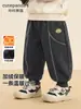Pantalones de forro polar Kaka Panda para niños, pantalones deportivos para niños, ropa de invierno, pantalones largos cálidos de invierno para niñas, pantalones modernos para bebés y niños