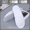 Chinelos Meio Cobertos de Tecido Escovado 2mm com Bordado Branco, Solado de Eva, Descartáveis, Antiderrapantes, para Hotéis e Pousadas