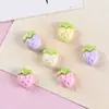 Venta Caliente Transfronteriza Nuevo Dibujo Animado Resina Fresa Joyería para Uñas DIY Material para Funda de Teléfono Pendientes Venta al por Mayor