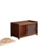 Estante de Almacenamiento para Portavasos de Escritorio Armario de Almacenamiento a Prueba de Polvo con Puertas para Comedor del Hogar Mesa de Cocina Gabinete de Figuras de Madera Maciza