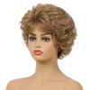 2021 Nuevo Amazon transfronterizo Europeo y Americano peluca moda para mujer flequillo corto oblicuo cabello de fibra química Capucha