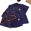 Roupas de Verão para Meninos e Meninas, Roupas da Moda de Marca Tendência para Crianças, Camisetas Polo e Bermudas Estampadas de Desenho Animado de Comércio Exterior