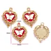 Cráneo Gótico Vintage Amor Cruz Goteo de Aceite DIY Accesorios de Joyería de Aleación Pulsera Collar Colgante W273