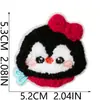 Patches de Pinguim Termocolantes com Textura Macia e Cêrea, com Designs Divertidos para Roupas Infantis, Moletons, Jaquetas e Patches Decorativos Criativos para Malas