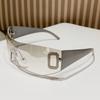 Gafas de sol Y2K de una pieza sin montura personalizadas de moda transfronterizas famosas en internet para millennials gafas de sol para pasarela ins