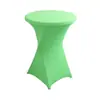 Venda Direta de Fábrica Capa para Mesa de Bar Cor Sólida Toalha de Mesa Alta para Mesa de Banquete Cocktail Mesa Alta Elástica Ajustável Capa para Mesa Redonda