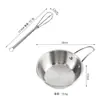 Bol Multifuncional de Acero Inoxidable Estilo Coreano con Batidor de Huevos para Cocina Doméstica, Batidor Manual para Repostería, Venta Directa y al por Mayor