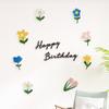 Pegatinas de Pared de Fieltro Lindas de Flores para Niños Fiesta de Cumpleaños Decoración de Aula Diseño Fondo Accesorios