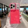Estojo Elegante Apple Ip18 Promax Onda Colorida com Moldura de Lente Magnética e Acabamento Brilhante, Imitação do Estojo Original Ip17