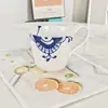 Taza de Porcelana Azul y Blanca Ouge Transfronteriza para Oficina Hogar Taza de Agua Taza de Café Set de Caja de Regalo