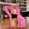 Cruz de impressão 3D de luxo best-seller transfronteiriço mulher criativa acariciando gato preto e branco ornamento de amor presente de Dia dos Namorados