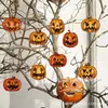 Nuevo Set de Calabazas de Terror de Halloween de 9 Piezas, Decoración de Ambiente para Fiestas, Adornos Colgantes de Calabaza, Colgantes Decorativos de Madera