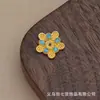 Acessórios Pequenos de Flor em Liga Esmaltada Retenção de Cor Pingente DIY Estilo Antigo Grampo de Cabelo Acessórios Ornamentais Fabricante Direto Atacado