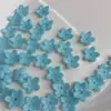 11mm estilo vintage mini flor de cinco pétalas acrílico cor sólida furo médio DIY grampo de cabelo acessório materiais