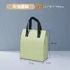 Bolsa para llevar con estampado de mezclilla, bolsa de embalaje desechable de tela no tejida con papel de aluminio grueso, bolso de mano térmico para llevar