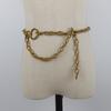 Dahonghong mismo estilo cadena de cintura hebilla de letra cobre dorado retro hebilla D cadena de cintura fina todo partido falda europea y americana cinturón fino falda de traje
