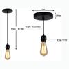 Lustre de restaurante moderno simples de ferro estilo americano iluminação de bar de cabeça única estilo industrial vintage preto lâmpada de cabeceira