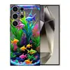 Adequado para Capa de Celular Samsung S25Ultra Peixe Coral A17 Capa Protetora S26 S24Tpu Fosco A06 Capa Macia