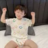 Pijama de Seda Helada de Verano para Niños, Conjunto de Ropa de Casa de Manga Corta de Verano para Bebés Niños, Ropa Elegante de Aire Acondicionado para Niños, Delgado