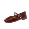 Versión de Suela Suave Que No Cansará Tus Pies~ Zapatos Mary Jane Retro Franceses para Mujer, Cómodos con Lazo y Hebilla Única, Bailarinas Versátiles