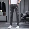 Novedad de Primavera Jeans Elásticos Ajustados Pierna Estrecha Pantalones Casuales para Hombre Pantalones de Moda para Hombre Primavera y Otoño 2025