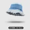 Sombrero de pescador vintage lavado transfronterizo de Amazon, simple y moderno, unisex, versátil, sombrero de cubo de mezclilla plegable, moderno