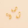 Fecho Duplo Banhado a Ouro 18K com Preservação de Cor, Fivela de Contas, Conector de Extremidade de Fecho Duplo, Acessórios de Joalheria para Pulseira DIY
