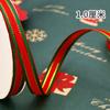 Cinta Navideña Cinta Roja y Verde Cinta de Poliéster Cinta Decoración Navideña DIY Moda Horneado Embalaje Cinta Tejido