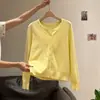 Suéter de punto versátil para primavera, top extremadamente elegante para principios de otoño, suéter holgado estilo coreano para otoño e invierno para personas menudas