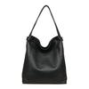 Bolso Cruzado de Gran Capacidad, Piel de Vaca de Primera Capa, Estilo Coreano Casual de Piel Genuina para Mujer, Bolso Cruzado Grande, Bolso Tipo Cubo, Bolso Cruzado