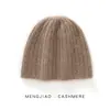 Gorro de punto de primera línea 100% cachemir puro para mujer estilo grueso tejido de ochos gorro para la cabeza gorro cálido gorro para protección de orejas gorro de lana gorro para clima frío