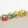 Estilo Pintura al Óleo Artística DIY Accesorios Colgantes para Collar Pulsera Colgante Marco de Fotos Tulipán Colorido Flor Colgante Adorno Colgante